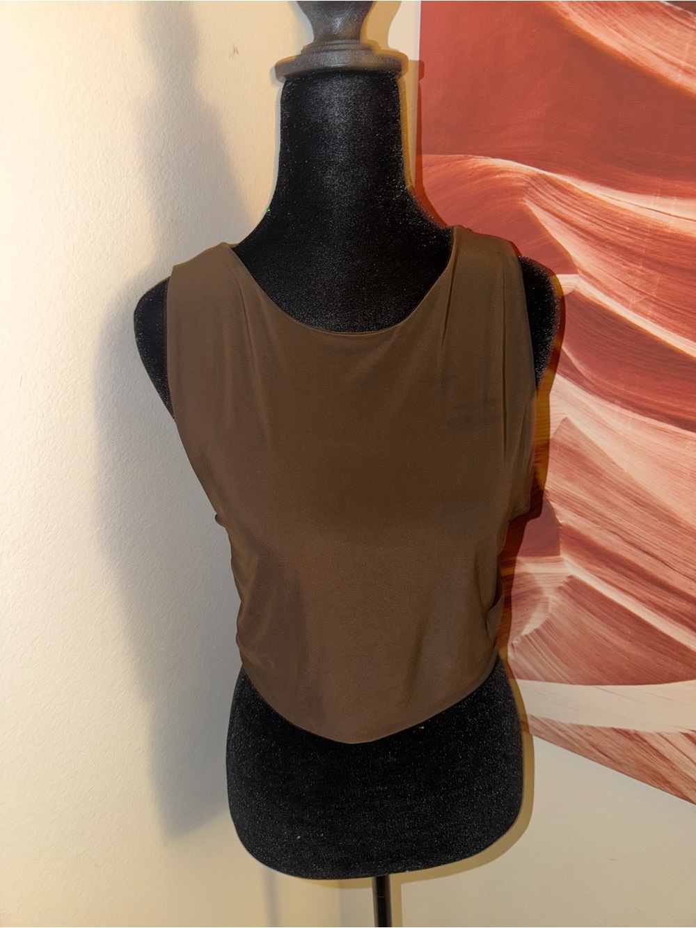 Forever 21 Brown Sleeveless Crop Tank